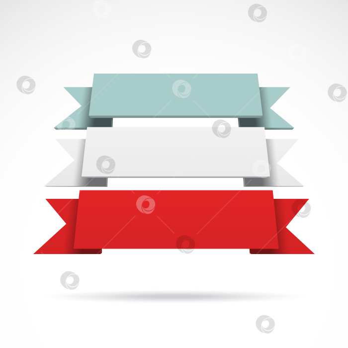 Скачать Векторная 3D-инфографика с красочными лентами фотосток Ozero