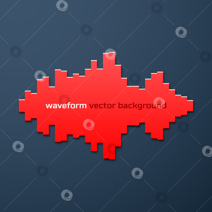 Скачать Силуэт формы звукового сигнала с тенью фотосток Ozero