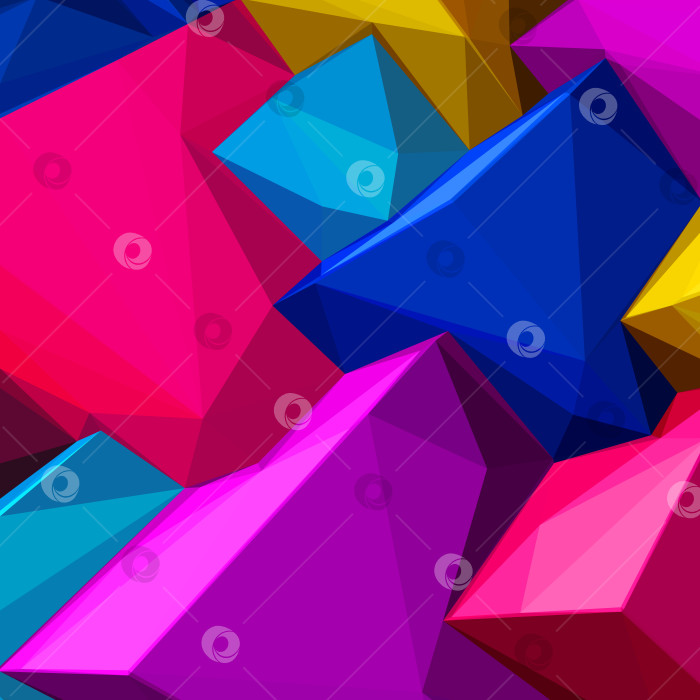 Скачать Абстрактный фон с разноцветными кубиками и треугольными тенями для журналов, буклетов или экрана блокировки мобильного телефона фотосток Ozero