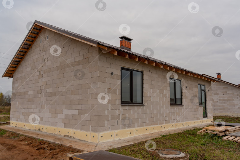 Скачать Новый одноэтажный дом из газоблока фотосток Ozero