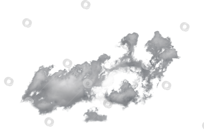 Скачать белые пушистые облака, выделенные на черном фоне, клипарт фотосток Ozero