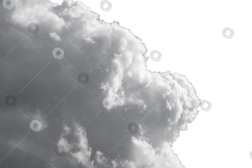 Скачать белые пушистые облака, выделенные на черном фоне, клипарт фотосток Ozero