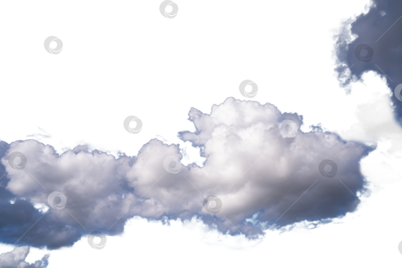 Скачать белые пушистые облака, выделенные на черном фоне, клипарт фотосток Ozero