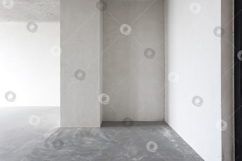 Скачать интерьер квартиры без отделки в серых тонах фотосток Ozero