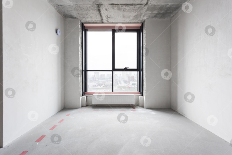 Скачать интерьер квартиры без отделки в серых тонах фотосток Ozero