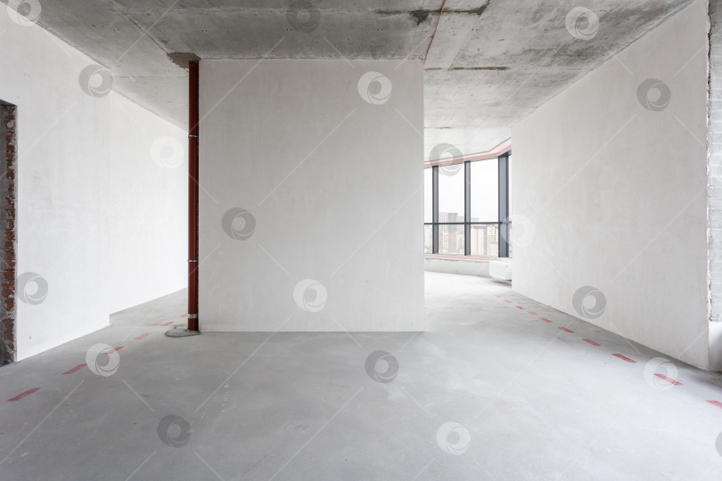 Скачать интерьер квартиры без отделки в серых тонах фотосток Ozero