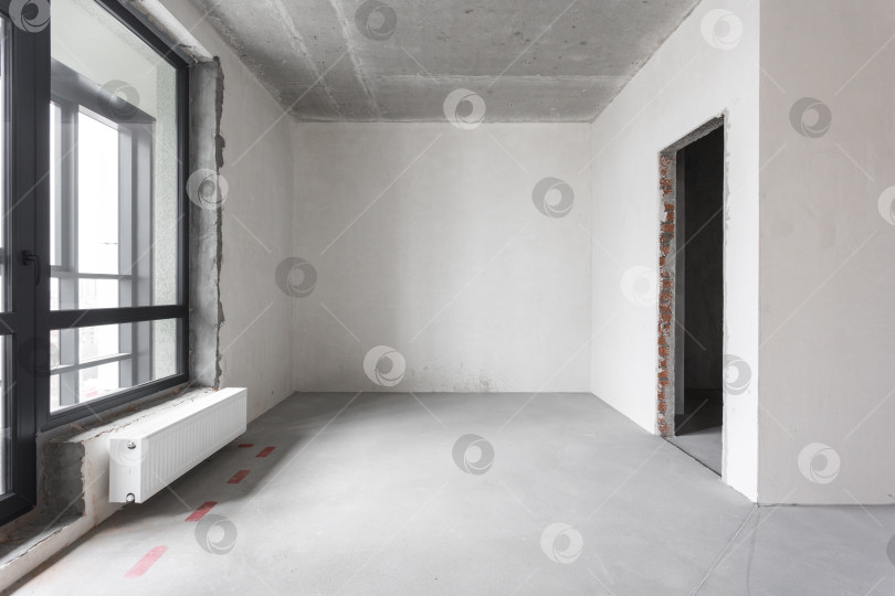 Скачать интерьер квартиры без отделки в серых тонах фотосток Ozero