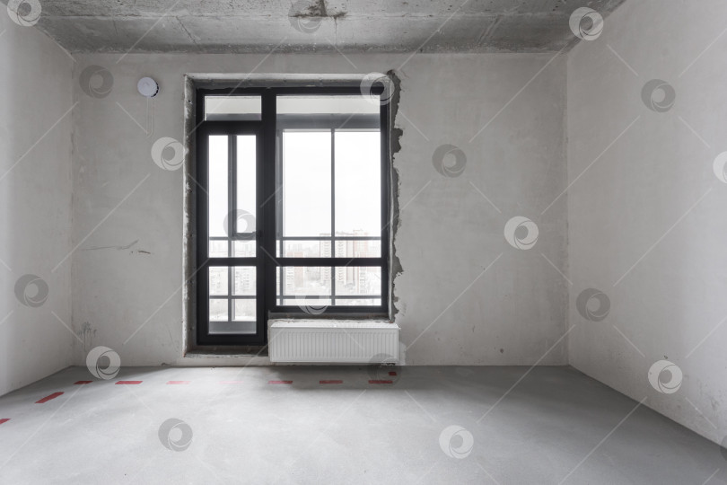 Скачать интерьер квартиры без отделки в серых тонах фотосток Ozero