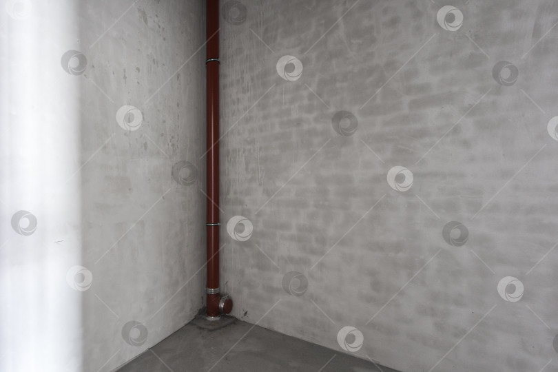 Скачать интерьер квартиры без отделки в серых тонах фотосток Ozero