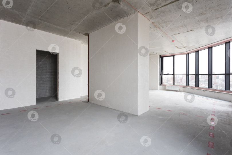 Скачать интерьер квартиры без отделки в серых тонах фотосток Ozero