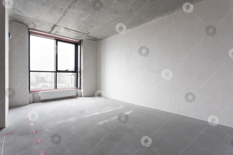 Скачать интерьер квартиры без отделки в серых тонах фотосток Ozero