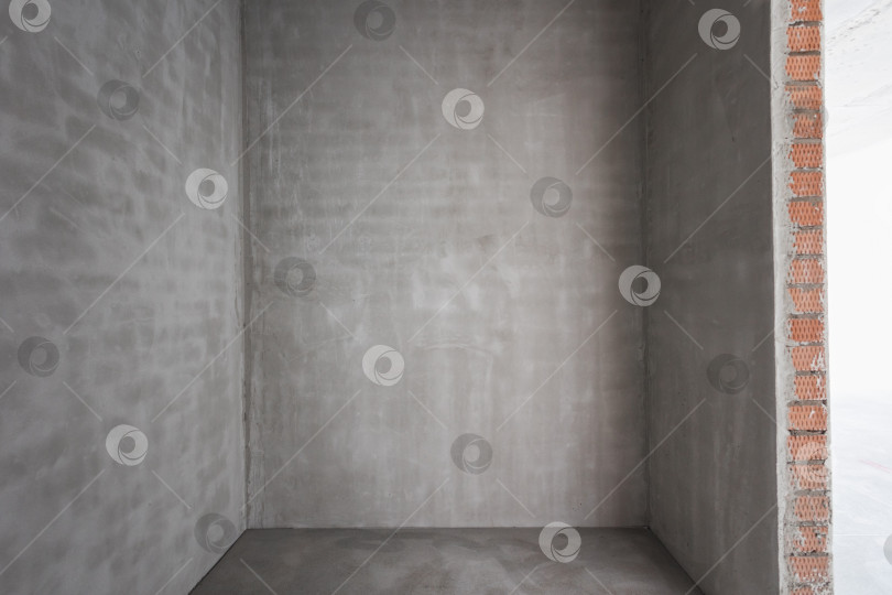 Скачать интерьер квартиры без отделки в серых тонах фотосток Ozero