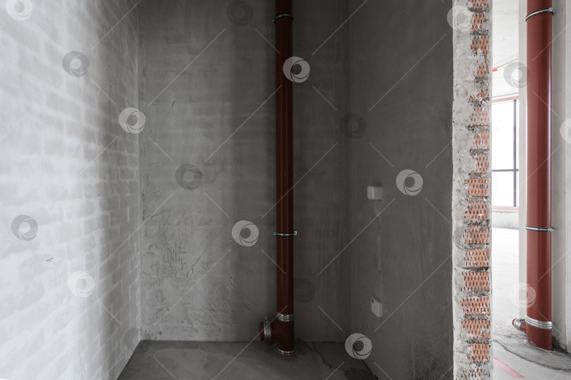 Скачать интерьер квартиры без отделки в серых тонах фотосток Ozero