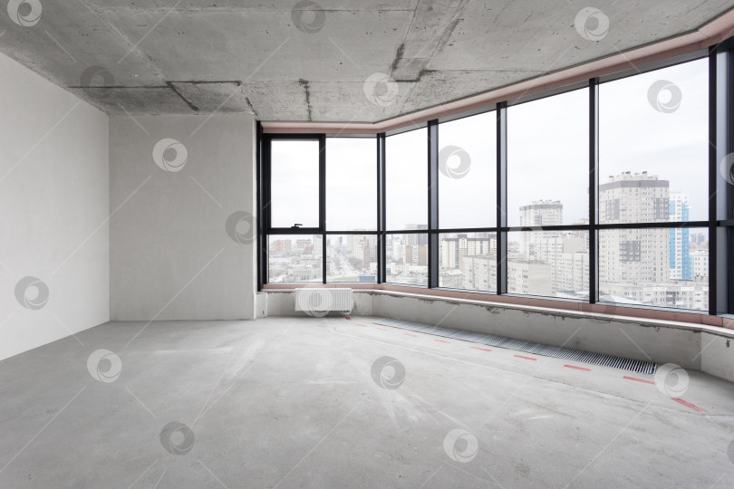 Скачать интерьер квартиры без отделки в серых тонах фотосток Ozero