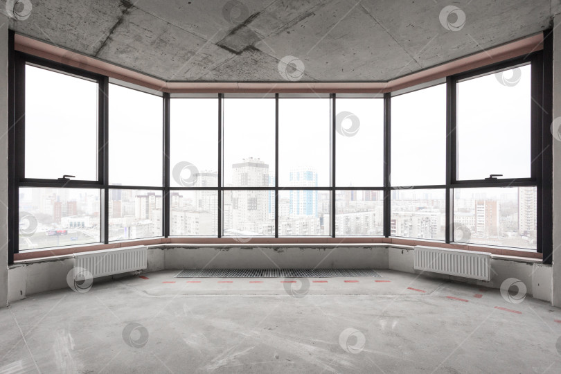 Скачать интерьер квартиры без отделки в серых тонах фотосток Ozero