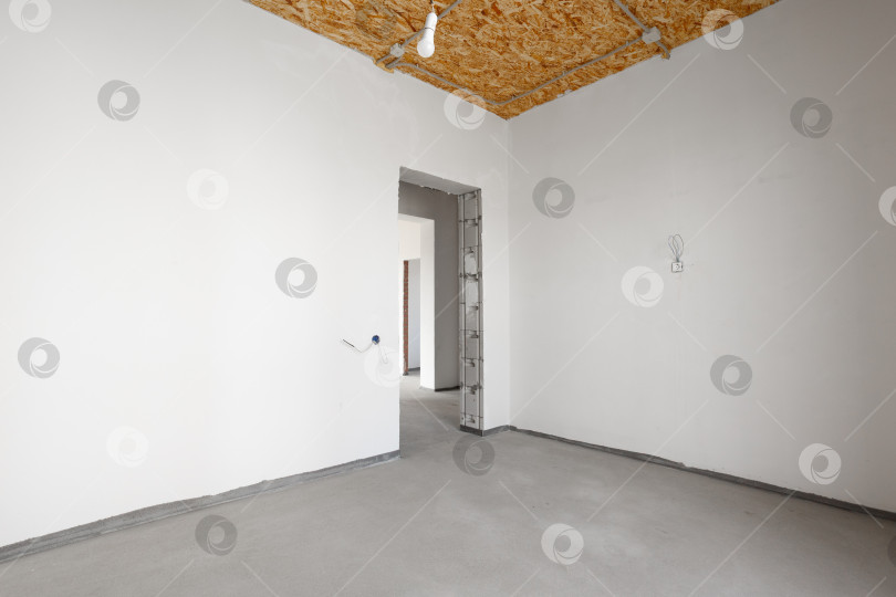 Скачать интерьер квартиры без отделки в серых тонах фотосток Ozero