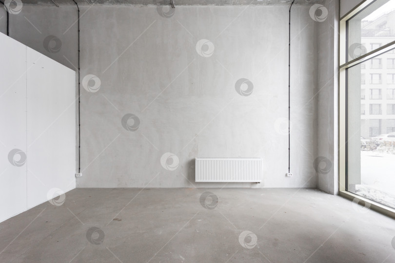 Скачать интерьер квартиры без отделки в серых тонах фотосток Ozero