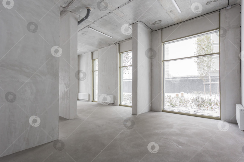 Скачать интерьер квартиры без отделки в серых тонах фотосток Ozero