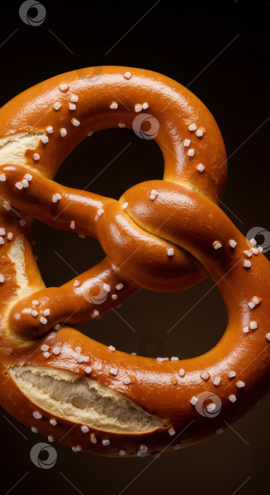 Скачать Соленый крендель - классическая немецкая закуска. Кулинарная концепция фестиваля Октоберфест. Вкусная выпечка для закусок и стрит-фуда. фотосток Ozero