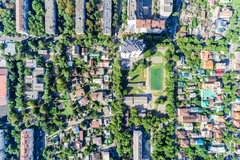 Скачать Жилые районы курорта Геленджик. Вид сверху фотосток Ozero