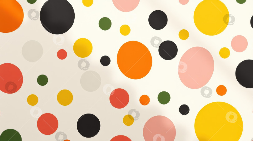 Скачать Яркий геометрический круговой узор в нескольких цветах для современного дизайна фотосток Ozero