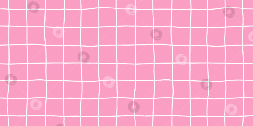 Скачать Бесшовная сетка в розовую клетку с нарисованными от руки линиями создает игривый фон с волнистыми полосками, текстурированными каракулями, которые идеально подходят для милых дизайнов и современного декора в векторных иллюстрациях цветными карандашами. фотосток Ozero