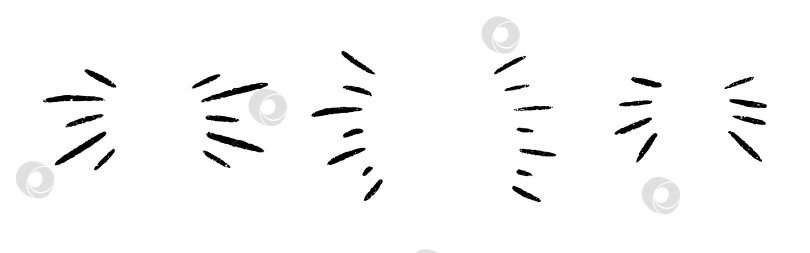 Скачать Текстовый акцент выделите в заголовке, выделите линии, обращающие внимание на заголовок. Рисованный рисунок мелом и фломастерами, элементы комического эффекта мерцания. Сияние, солнечные лучи, искрящиеся блики. Векторная иллюстрация фотосток Ozero