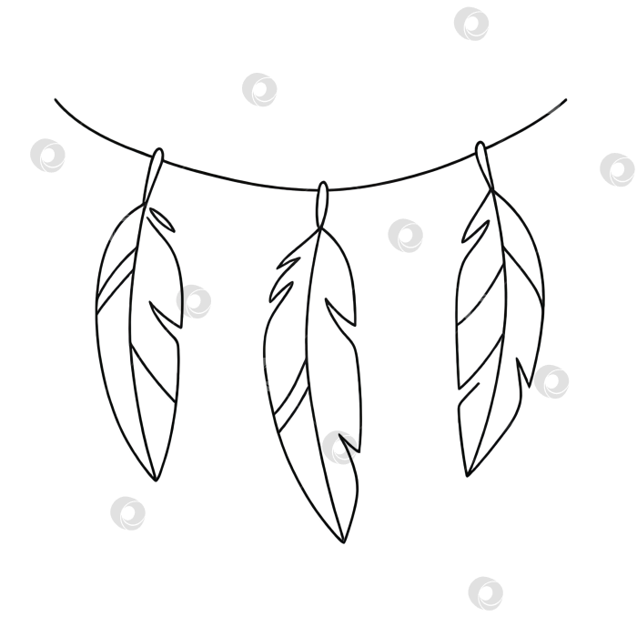 Скачать Иллюстрация из перьев на прозрачном фоне ко Дню коренных народов фотосток Ozero