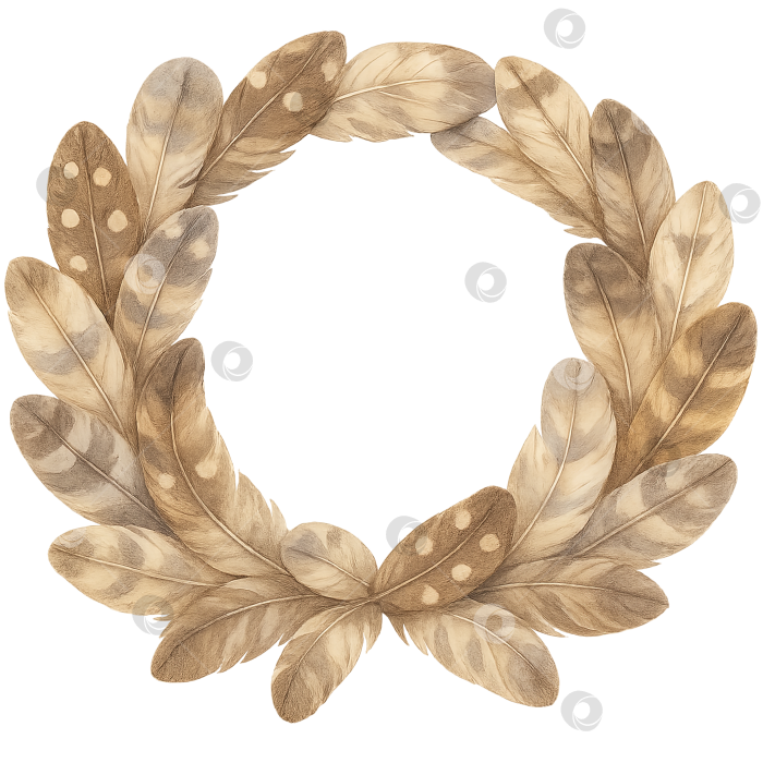 Скачать Венок из перьев, выделенный на прозрачном фоне, ко Дню коренных народов фотосток Ozero