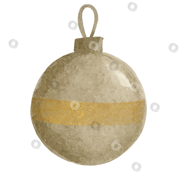 Скачать Рождественский орнамент с золотым акцентом, выделенный на прозрачном фоне фотосток Ozero