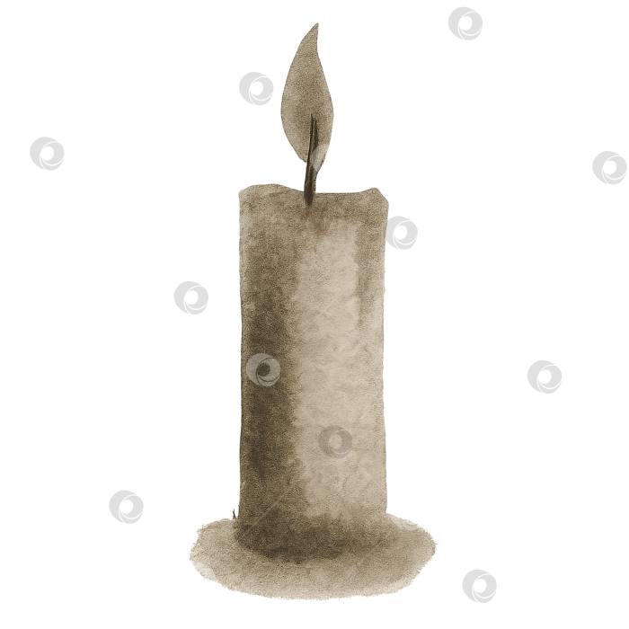 Скачать Иллюстрация свечи с пламенем на прозрачном фоне, тема зимних праздников фотосток Ozero