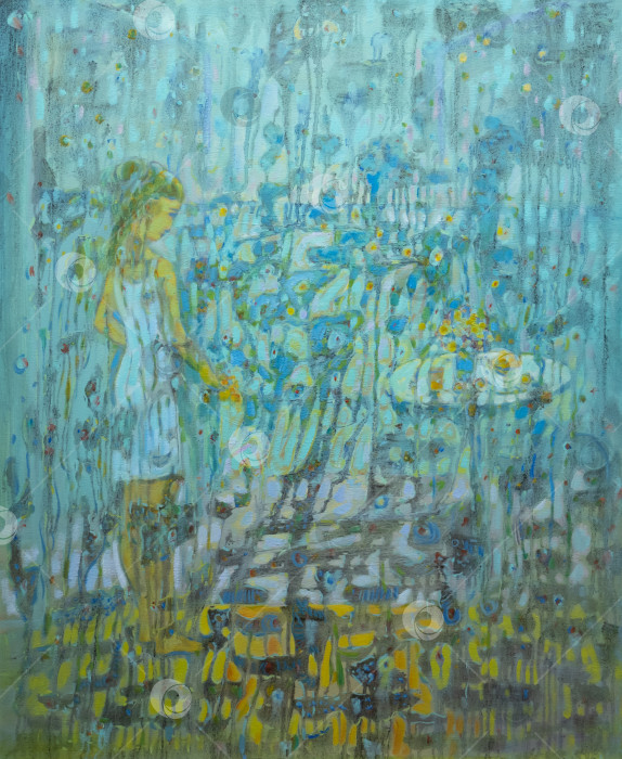 Скачать Картина маслом на холсте фотосток Ozero