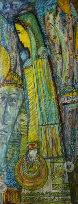 Скачать Картина маслом на картоне фотосток Ozero