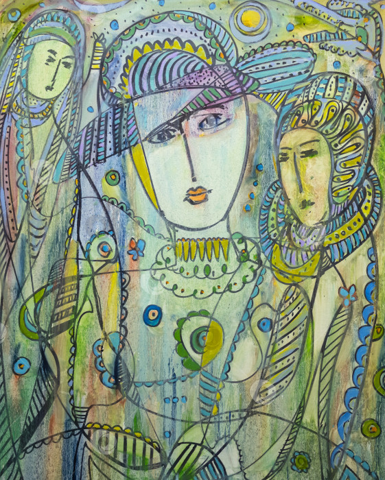 Скачать Картина маслом на холсте фотосток Ozero