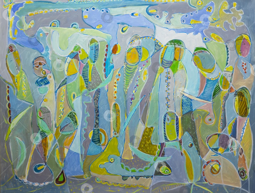 Скачать Картина маслом на холсте фотосток Ozero