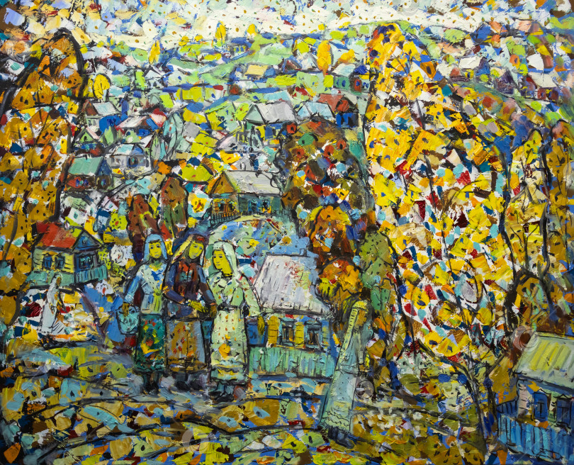 Скачать Картина маслом на холсте фотосток Ozero