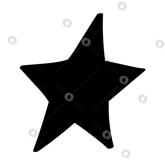 Скачать Значок звезды, нарисованный от руки. Векторная иллюстрация звездочки-каракуля. Изолированный на белом фоне. фотосток Ozero