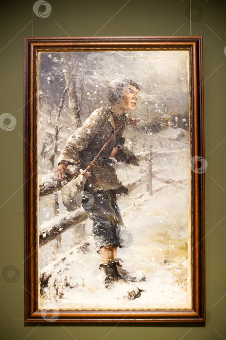 Скачать Казань, Татарстан, Россия – 07 октября 2025: Фешин Н.И. Беспризорник. Вторая половина 1890-х фотосток Ozero