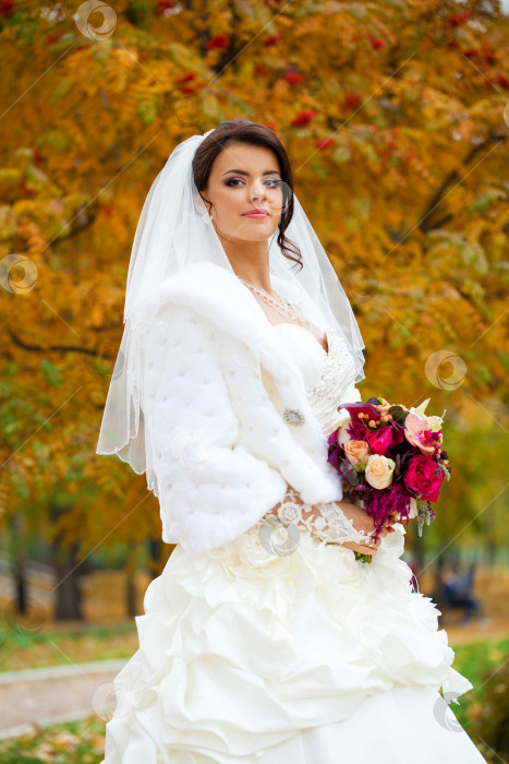 Скачать Портрет красивой улыбающейся невесты фотосток Ozero