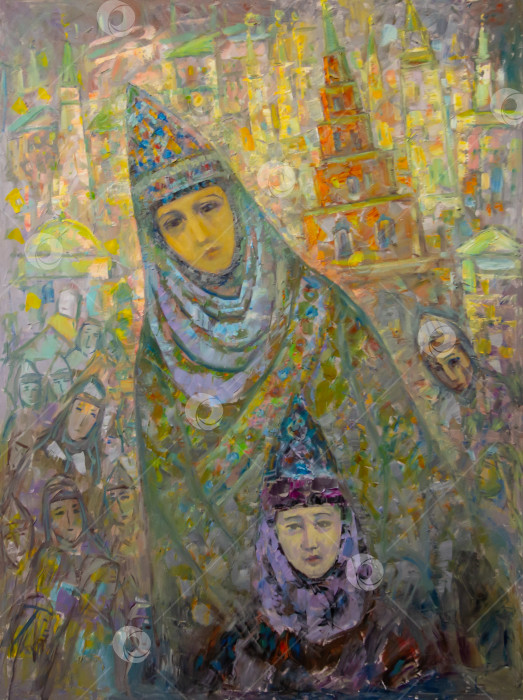 Скачать Картина маслом на холсте фотосток Ozero