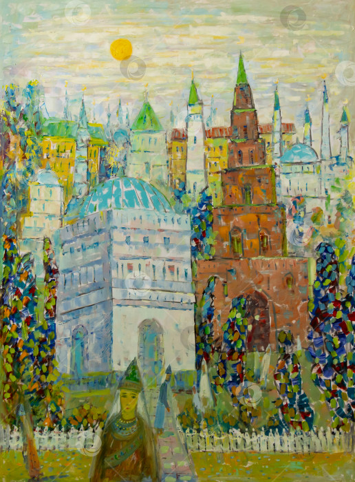 Скачать Картина маслом на холсте фотосток Ozero