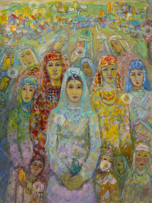 Скачать Картина маслом на холсте фотосток Ozero