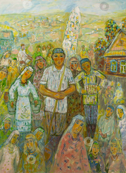 Скачать Картина маслом на холсте фотосток Ozero