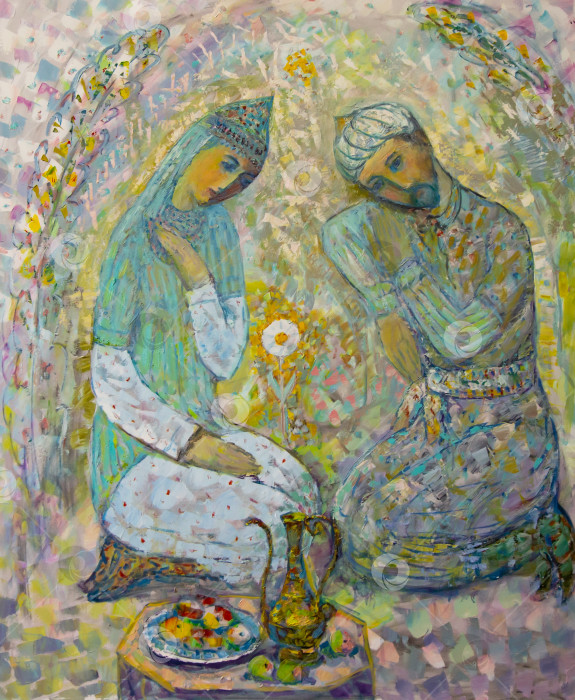 Скачать Картина маслом на холсте фотосток Ozero