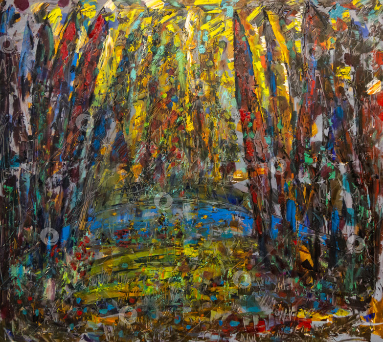 Скачать Картина маслом на холсте фотосток Ozero