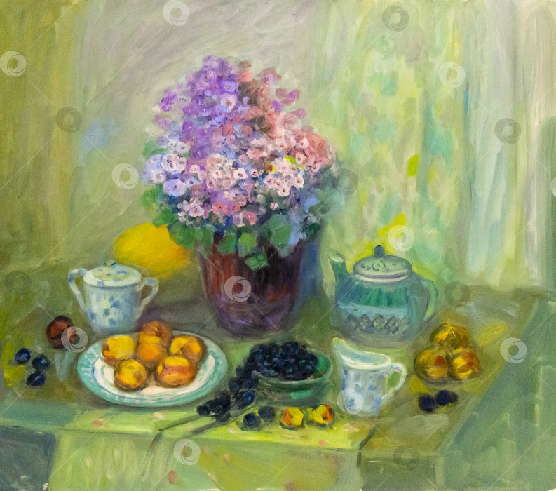 Скачать Картина маслом на холсте фотосток Ozero