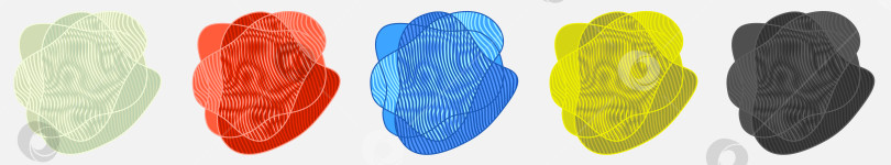 Скачать Абстрактный графический элемент в современном стиле. Баннеры с плавными формами и муаровым эффектом. Векторный фон фотосток Ozero