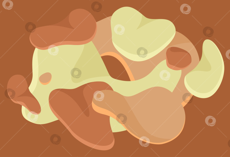 Скачать Дизайн потока с абстрактными геометрическими летающими элементами. Круглые развевающиеся листья. Абстрактный баннер с векторным фоном в форме кривой струящейся жидкости фотосток Ozero