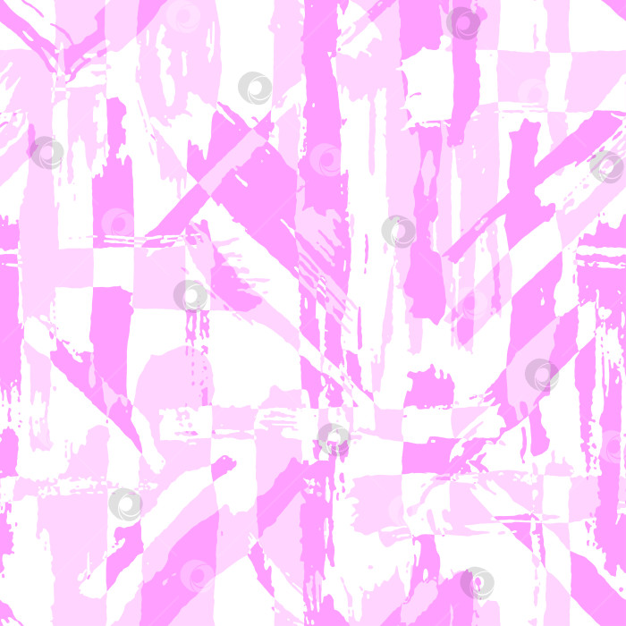 Скачать Бело-розовый узор в стиле гранж, накладывающиеся друг на друга мазки кисти, нарисованный от руки фон, бесшовная текстура. Векторные обои фотосток Ozero