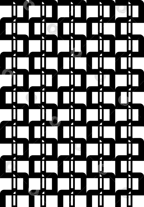 Скачать Геометрический бесшовный узор из крупных черных элементов, расположенных рядами. фотосток Ozero